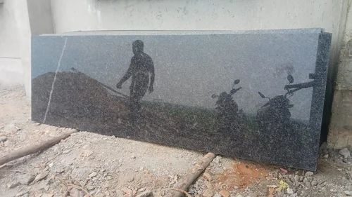 Steel Grey Granite White line
